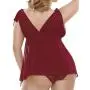 Fantasy Curve Plus Size Cut Out Babydoll Set