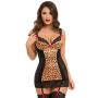 Worldgirl Treasure Me Leopard Print Underwired Chemise Set