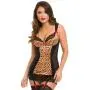 Worldgirl Treasure Me Leopard Print Underwired Chemise Set Worldgirl Treasure Me Leopard Print Underwired Chemise Set