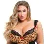 Worldgirl Plus Size Treasure Me Leopard Print Underwired Chemise Set Worldgirl Plus Size Treasure Me Leopard Print Underwired Chemise Set