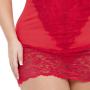 Worldgirl Plus Size Belle Amour Red Chemise Set