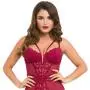 Worldgirl Parisienne Wine Lace Plunge Chemise
