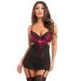 Worldgirl Boudoir Belle Cherry Cut-Out Chemise Set