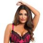 Worldgirl Boudoir Belle Cherry Cut-Out Chemise Set