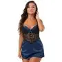 Worldgirl Moonlight Blue Plunge Babydoll Set Worldgirl Moonlight Blue Plunge Babydoll Set