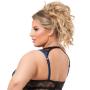 Worldgirl Plus Size Moonlight Blue Plunge Babydoll Set