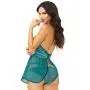 Seven 'til Midnight Teal Keyhole Front Babydoll Set Seven 'til Midnight Teal Keyhole Front Babydoll Set