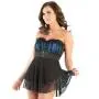 Coquette Black Lace Push-Up Babydoll Set Coquette Black Lace Push-Up Babydoll Set
