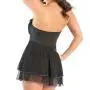 Coquette Black Lace Push-Up Babydoll Set Coquette Black Lace Push-Up Babydoll Set