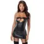 Dreamgirl Black Wet Look Cut-Out Strapless Dress Dreamgirl Black Wet Look Cut-Out Strapless Dress