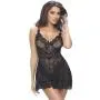 Oh La La Cheri Black Lace Babydoll Set Oh La La Cheri Black Lace Babydoll Set
