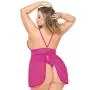 Seven 'til Midnight Plus Size Pink Lace and Mesh Babydoll Set Seven 'til Midnight Plus Size Pink Lace and Mesh Babydoll Set