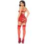 Seven 'til Midnight Red Heart Mesh Chemise Set