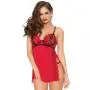 Seven 'til Midnight Red Lace Peek-a-Boo Babydoll Set Seven 'til Midnight Red Lace Peek-a-Boo Babydoll Set
