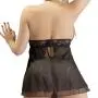 Cottelli Plus Size Black Peek-A-Boo Double-Layered Babydoll Cottelli Plus Size Black Peek-A-Boo Double-Layered Babydoll