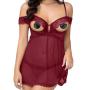 Seven 'til Midnight Wine Open Cup Off-The-Shoulder Babydoll