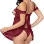 Seven 'til Midnight Wine Open Cup Off-The-Shoulder Babydoll Seven 'til Midnight Wine Open Cup Off-The-Shoulder Babydoll