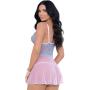 Escante Pink Lace and Mesh Babydoll Set 