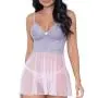 Escante Pink Lace and Mesh Babydoll Set 