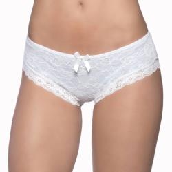 Oh La La Cheri Plus Size Blue and White Cage-Back Knickers