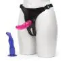 Double Tip Unisex Strap-On Harness Kit with 2 Dildos Double Tip Unisex Strap-On Harness Kit with 2 Dildos