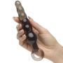 Worldgirl Beaded Anal Prober with Finger Loop 5.25 Inch