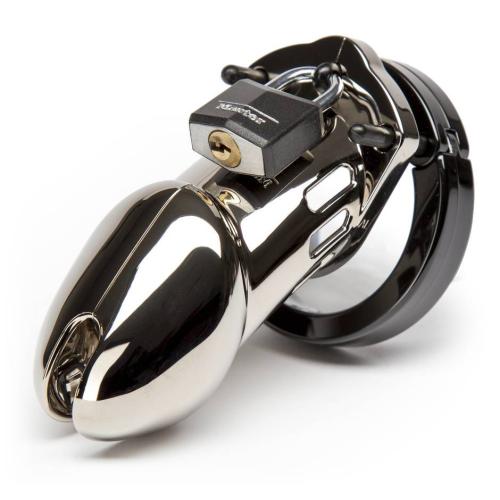 CB-6000 Designer Chrome Male Chastity Cage Kit