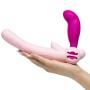 Worldgirl Double Delight Adjustable Pink Vibrating Strapless Strap-On