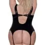 Exposed Liquid Onyx Plus Size Cupless Merry Widow and G-String Set Exposed Liquid Onyx Plus Size Cupless Merry Widow and G-String Set