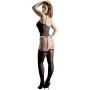 Mandy Mystery Sheer Bustier G-String and Stockings Set