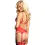 Seven 'til Midnight Midnight Affair Red Lace Basque Set