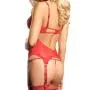 Seven 'til Midnight Midnight Affair Red Lace Basque Set
