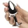 Rosebuds Stainless Steel Swarovski Crystal Butt Plug 3.5 Inch