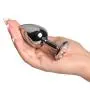 Rosebuds Stainless Steel Swarovski Crystal Butt Plug 3.5 Inch