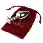 Rosebuds Stainless Steel Swarovski Crystal Butt Plug 3.5 Inch