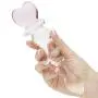 Crystal Heart Wavy Glass Dildo 6 Inch