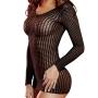 Lapdance Centre Stage Long Sleeve Crochet Mini Dress