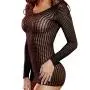 Lapdance Centre Stage Long Sleeve Crochet Mini Dress Lapdance Centre Stage Long Sleeve Crochet Mini Dress