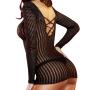 Lapdance Centre Stage Long Sleeve Crochet Mini Dress