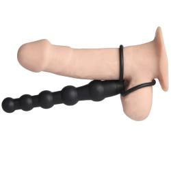 Love Rider Silicone Beaded Dual Penetrator Strap-On