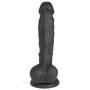 Lifelike Lover Luxe Realistic Black Silicone Dildo 8 Inch