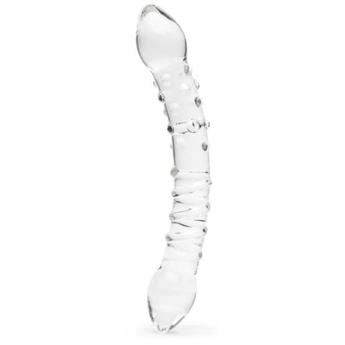 Worldgirl Double-Ended Textured Sensual Glass Dildo