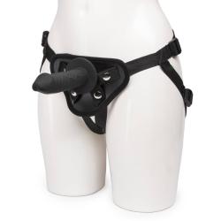 Bondage Boutique Unisex Strap-On Harness with Realistic Dildo 6 Inch