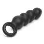 Beaded Silicone Butt Plug with Finger Loop Beaded Silicone Butt Plug with Finger Loop