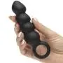 Beaded Silicone Butt Plug with Finger Loop Beaded Silicone Butt Plug with Finger Loop