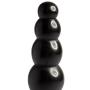 Beaded Black Anal Dildo with Suction Cup Base 6.5 Inch