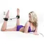 DOMINIX Deluxe Expandable Spreader Bar with Heavy Leather Cuffs 20 Inch