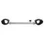 DOMINIX Deluxe Expandable Spreader Bar with Heavy Leather Cuffs 20 Inch