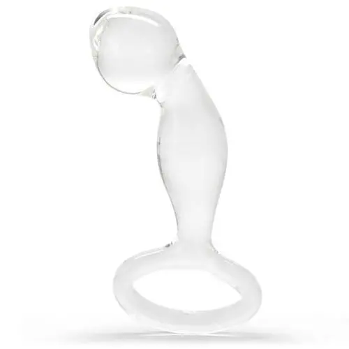 Icicles No 46 Curved P-Spot Glass Butt Plug Icicles No 46 Curved P-Spot Glass Butt Plug