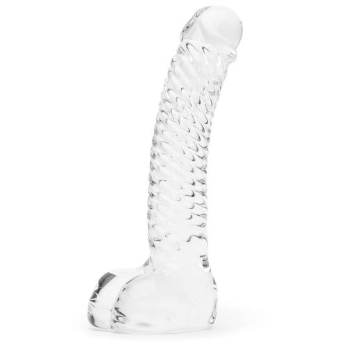 Icicles No 61 Textured Realistic Glass Dildo